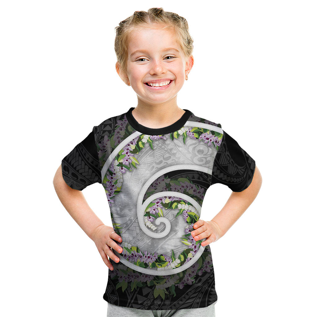Piko Hawaii Kid T Shirt Polynesian Pattern With Maile Pikake Honohono Lei