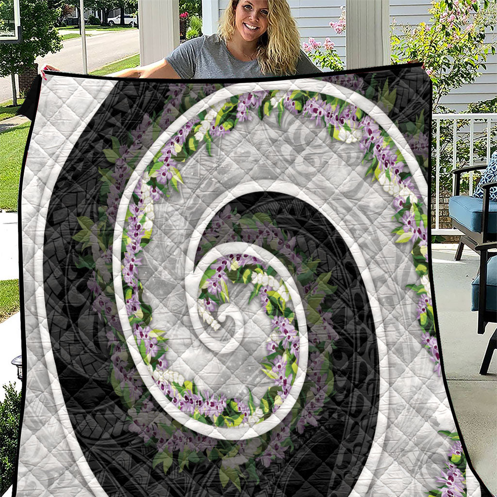 Piko Hawaii Quilt Polynesian Pattern With Maile Pikake Honohono Lei