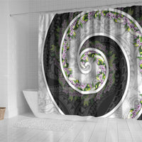 Piko Hawaii Shower Curtain Polynesian Pattern With Maile Pikake Honohono Lei