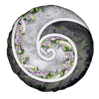 Piko Hawaii Spare Tire Cover Polynesian Pattern With Maile Pikake Honohono Lei