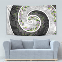 Piko Hawaii Tapestry Polynesian Pattern With Maile Pikake Honohono Lei