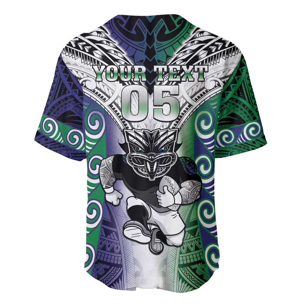 Custom New Zealand Warrior Baseball Jersey Maori Tribal Pattern LT05 - Polynesian Pride