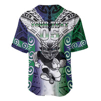 Custom New Zealand Warrior Baseball Jersey Maori Tribal Pattern LT05 - Polynesian Pride