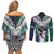 Custom New Zealand Warrior Couples Matching Off Shoulder Short Dress and Long Sleeve Button Shirt Maori Tribal Pattern