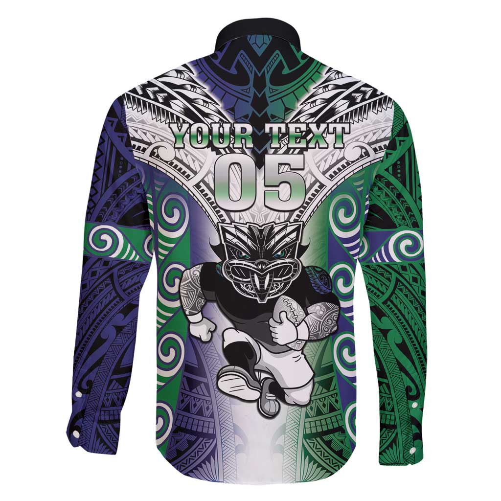 Custom New Zealand Warrior Family Matching Mermaid Dress and Hawaiian Shirt Maori Tribal Pattern LT05 - Polynesian Pride