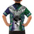 Custom New Zealand Warrior Family Matching Off Shoulder Short Dress and Hawaiian Shirt Maori Tribal Pattern