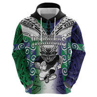 Custom New Zealand Warrior Hoodie Maori Tribal Pattern