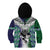 Custom New Zealand Warrior Kid Hoodie Maori Tribal Pattern