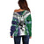 Custom New Zealand Warrior Off Shoulder Sweater Maori Tribal Pattern