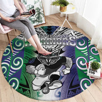 New Zealand Warrior Round Carpet Maori Tribal Pattern