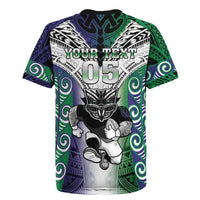 Custom New Zealand Warrior Rugby Jersey Maori Tribal Pattern