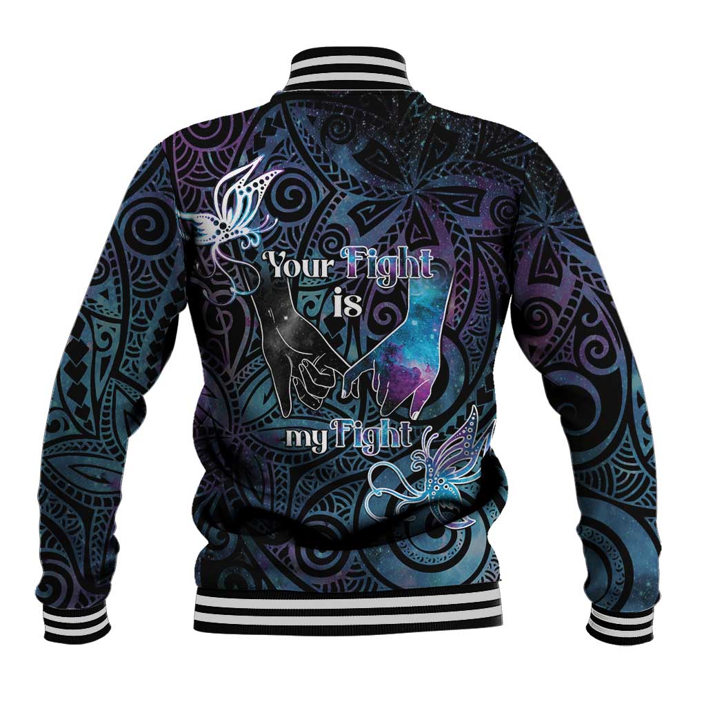 Suicide Awareness Baseball Jacket You Are Not Alone - Polynesian Pride
