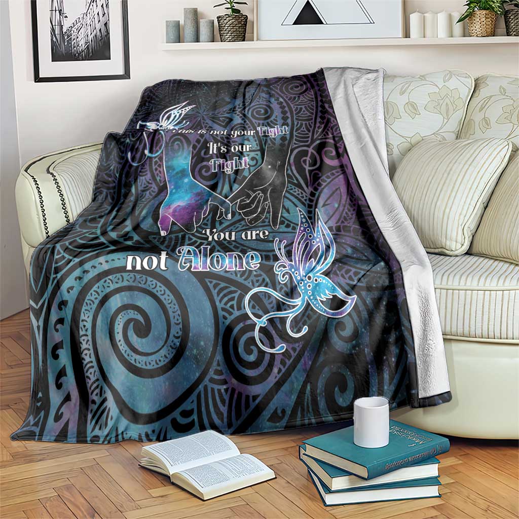 Suicide Awareness Blanket You Are Not Alone - Polynesian Pride