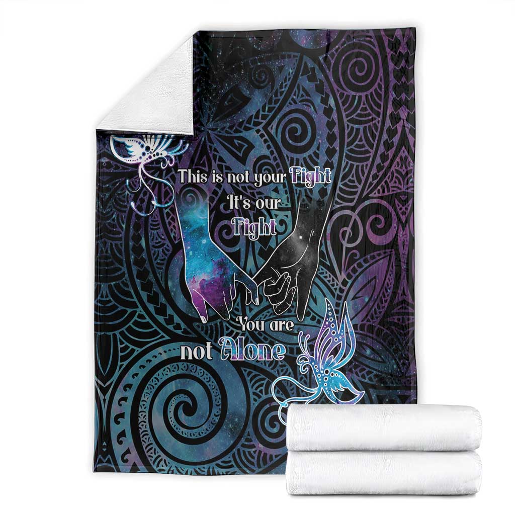Suicide Awareness Blanket You Are Not Alone - Polynesian Pride