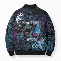 Suicide Awareness Bomber Puffer Jacket You Are Not Alone - Polynesian Pride