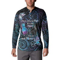Suicide Awareness Button Sweatshirt You Are Not Alone - Polynesian Pride