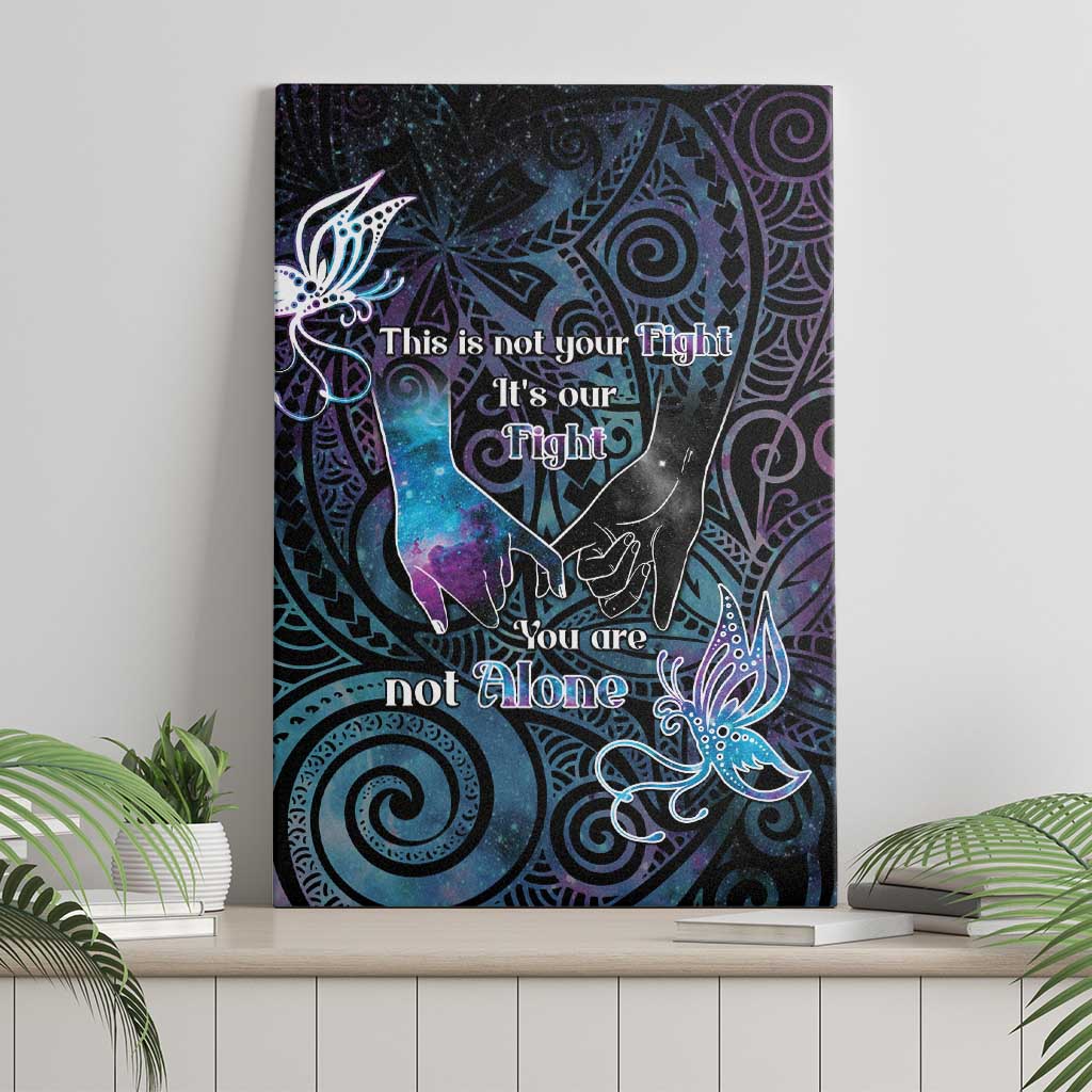 Suicide Awareness Canvas Wall Art You Are Not Alone - Polynesian Pride