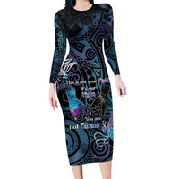 Suicide Awareness Family Matching Long Sleeve Bodycon Dress and Hawaiian Shirt You Are Not Alone - Polynesian Pride