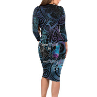 Suicide Awareness Family Matching Long Sleeve Bodycon Dress and Hawaiian Shirt You Are Not Alone - Polynesian Pride