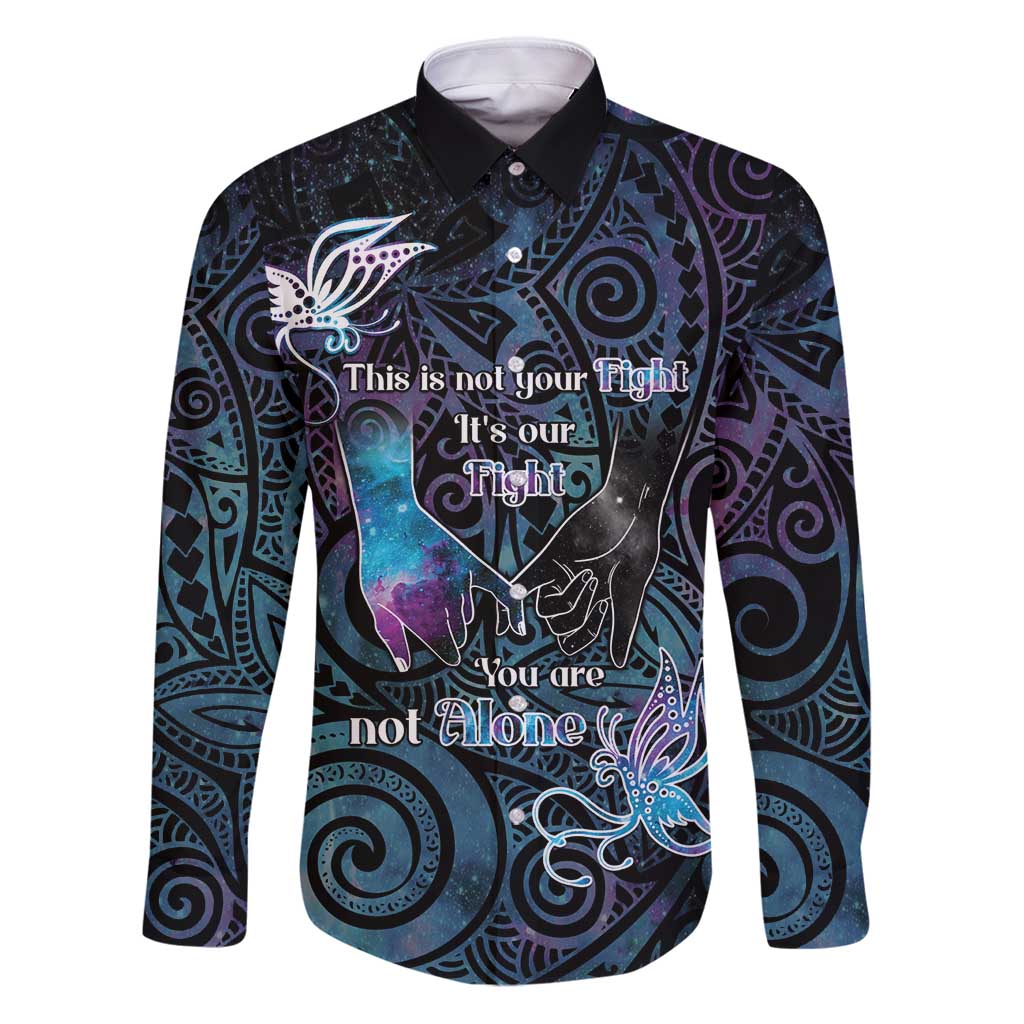 Suicide Awareness Family Matching Puletasi and Hawaiian Shirt You Are Not Alone - Polynesian Pride