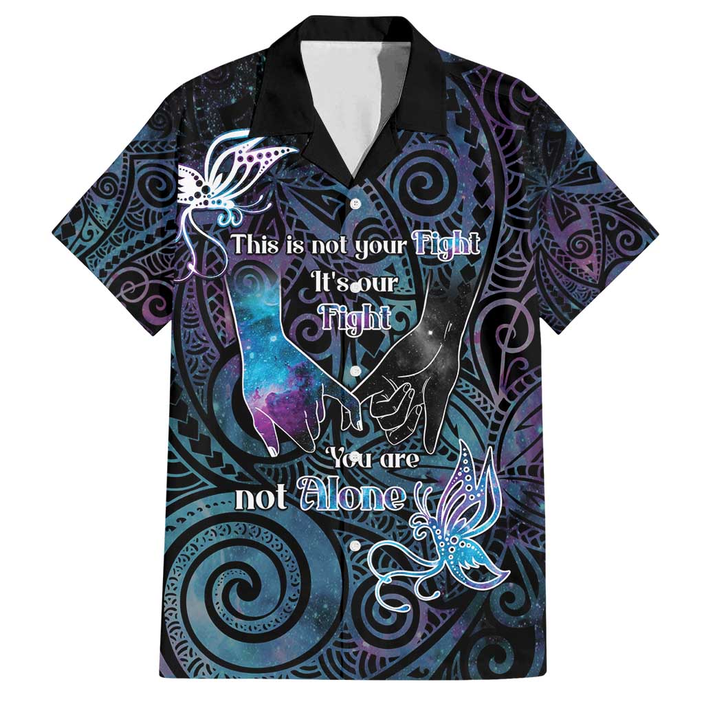Suicide Awareness Family Matching Tank Maxi Dress and Hawaiian Shirt You Are Not Alone - Polynesian Pride