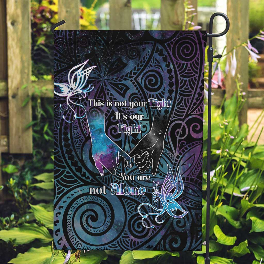 Suicide Awareness Garden Flag You Are Not Alone - Polynesian Pride