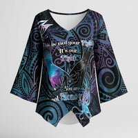 Suicide Awareness Kimono Sleeve Blouse You Are Not Alone - Polynesian Pride