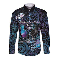 Suicide Awareness Long Sleeve Button Shirt You Are Not Alone - Polynesian Pride