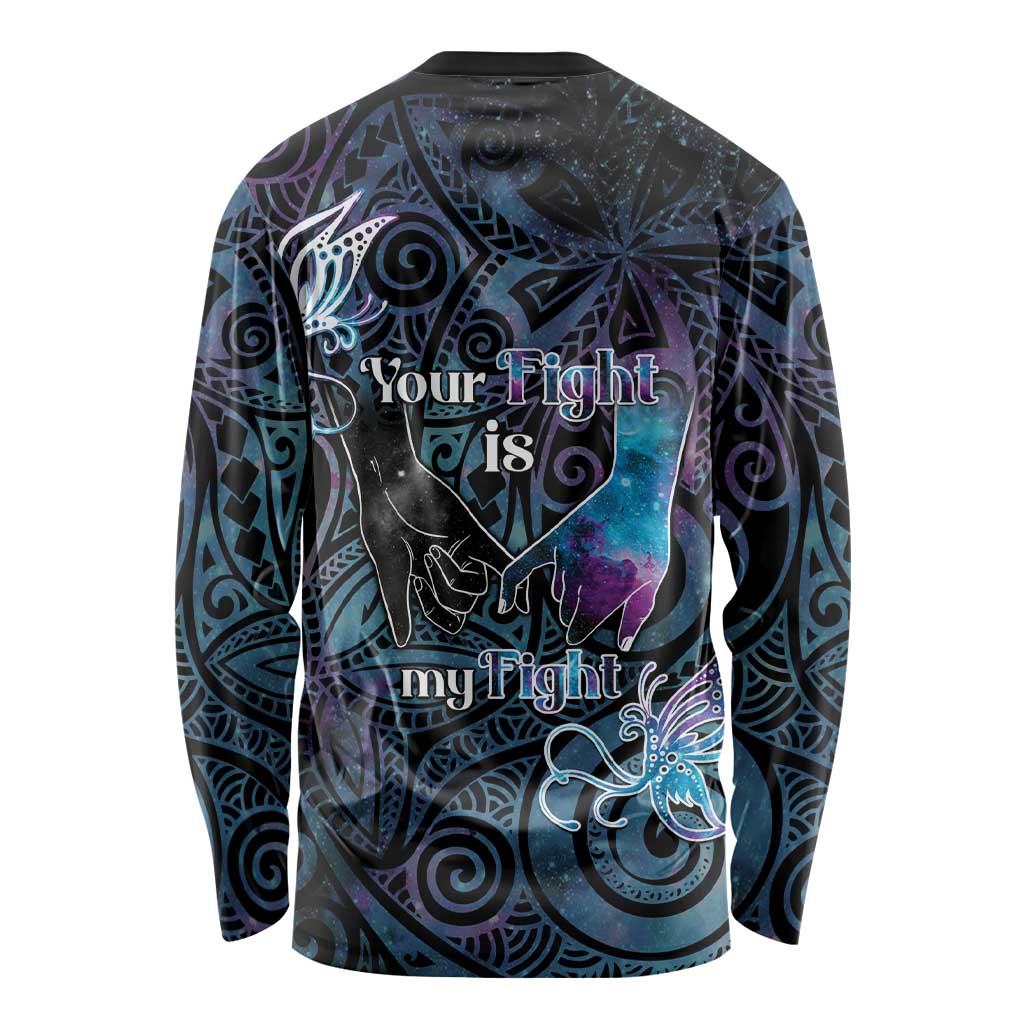 Suicide Awareness Long Sleeve Shirt You Are Not Alone - Polynesian Pride