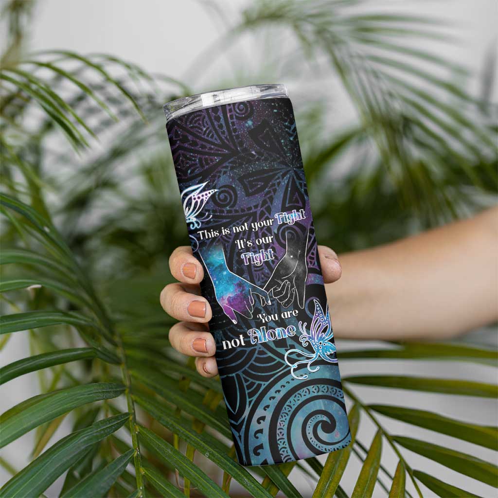 Suicide Awareness Skinny Tumbler You Are Not Alone - Polynesian Pride