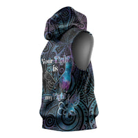 Suicide Awareness Sleeveless Hoodie You Are Not Alone - Polynesian Pride