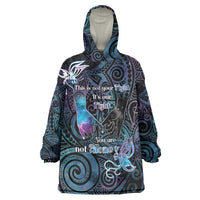 Suicide Awareness Wearable Blanket Hoodie You Are Not Alone - Polynesian Pride