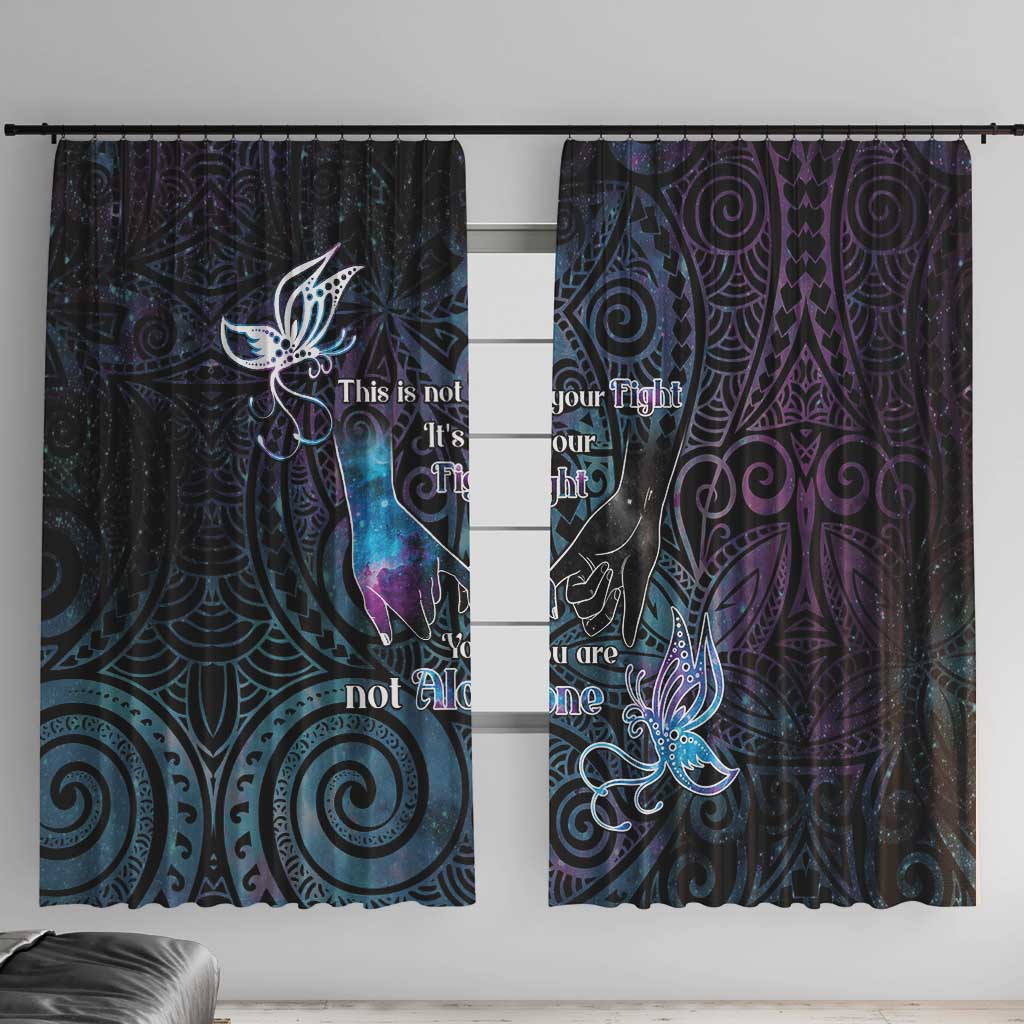 Suicide Awareness Window Curtain You Are Not Alone - Polynesian Pride