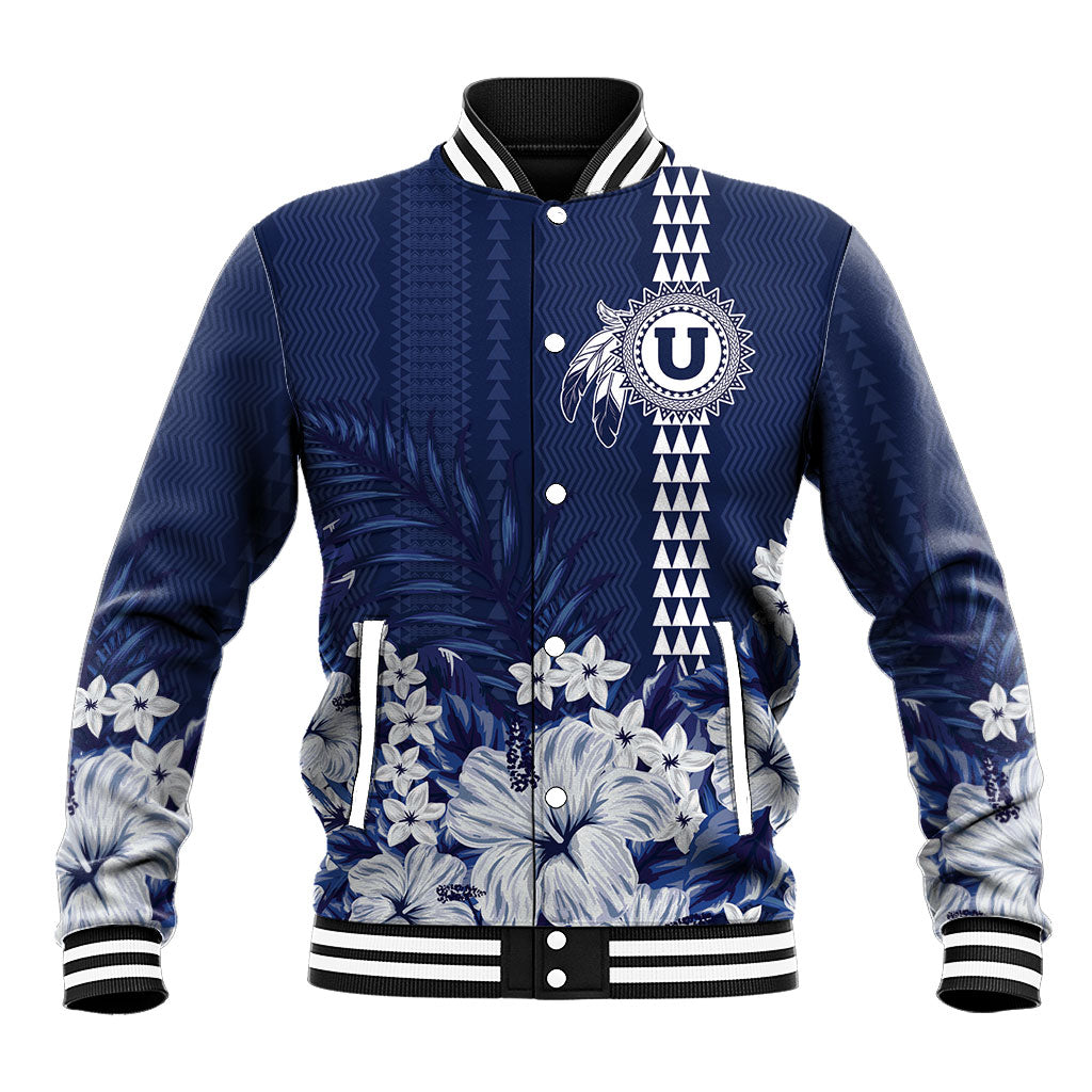 Personalized Utah State Baseball Jacket Polynesian Style LT05 Unisex Blue - Polynesian Pride