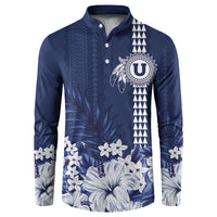 Personalized Utah State Button Sweatshirt Polynesian Style LT05 Blue - Polynesian Pride