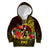 Personalized Papua New Guinea Kid Hoodie Coat Of Arms Tropical Flowers Polynesian Pattern LT05 Hoodie Yellow - Polynesian Pride