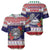 American Samoa Christmas Baseball Jersey Poinsettia La Maunia Le Kilisimasi