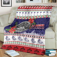 American Samoa Christmas Blanket Poinsettia La Maunia Le Kilisimasi