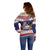 American Samoa Christmas Off Shoulder Sweater Poinsettia La Maunia Le Kilisimasi