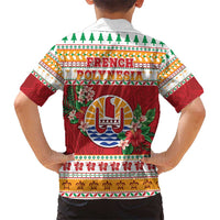 French Polynesia Christmas Kid Hawaiian Shirt Coat Of Arms Merry Xmas LT05 - Polynesian Pride