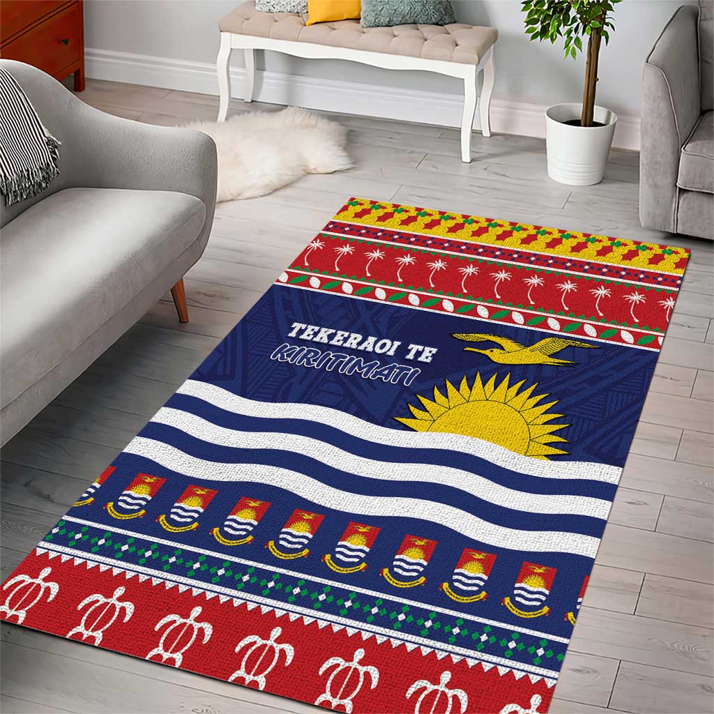 Kiribati Christmas Area Rug Coat Of Arms Tekeraoi Te Kiritimati LT05 - Polynesian Pride