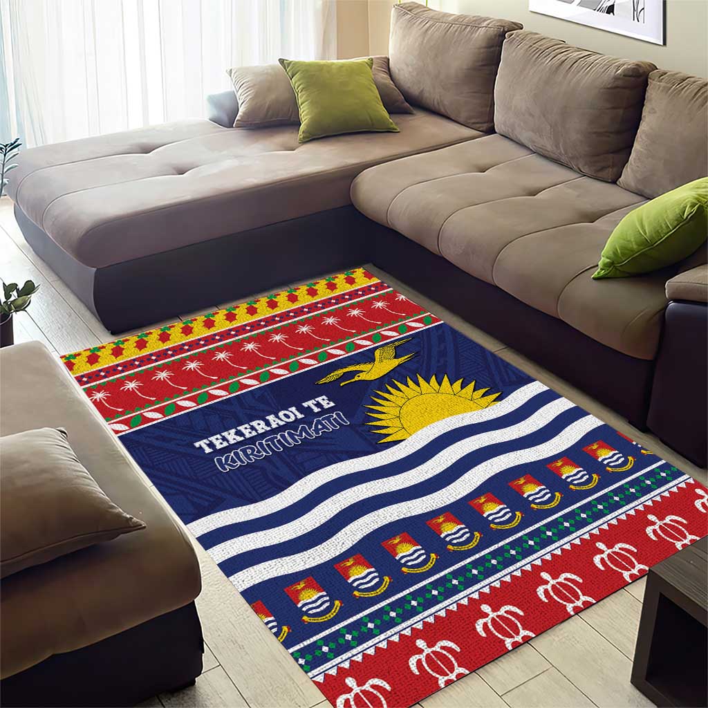 Kiribati Christmas Area Rug Coat Of Arms Tekeraoi Te Kiritimati LT05 - Polynesian Pride