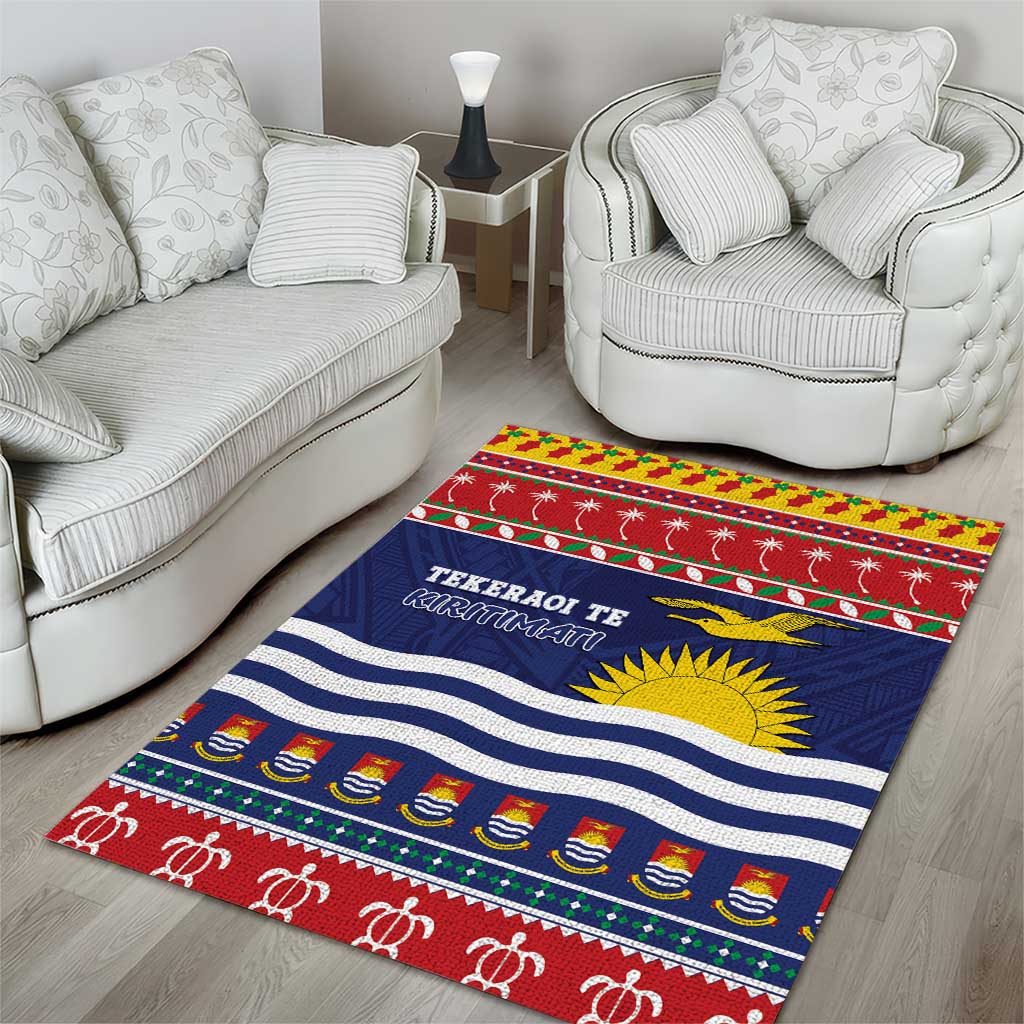 Kiribati Christmas Area Rug Coat Of Arms Tekeraoi Te Kiritimati LT05 - Polynesian Pride