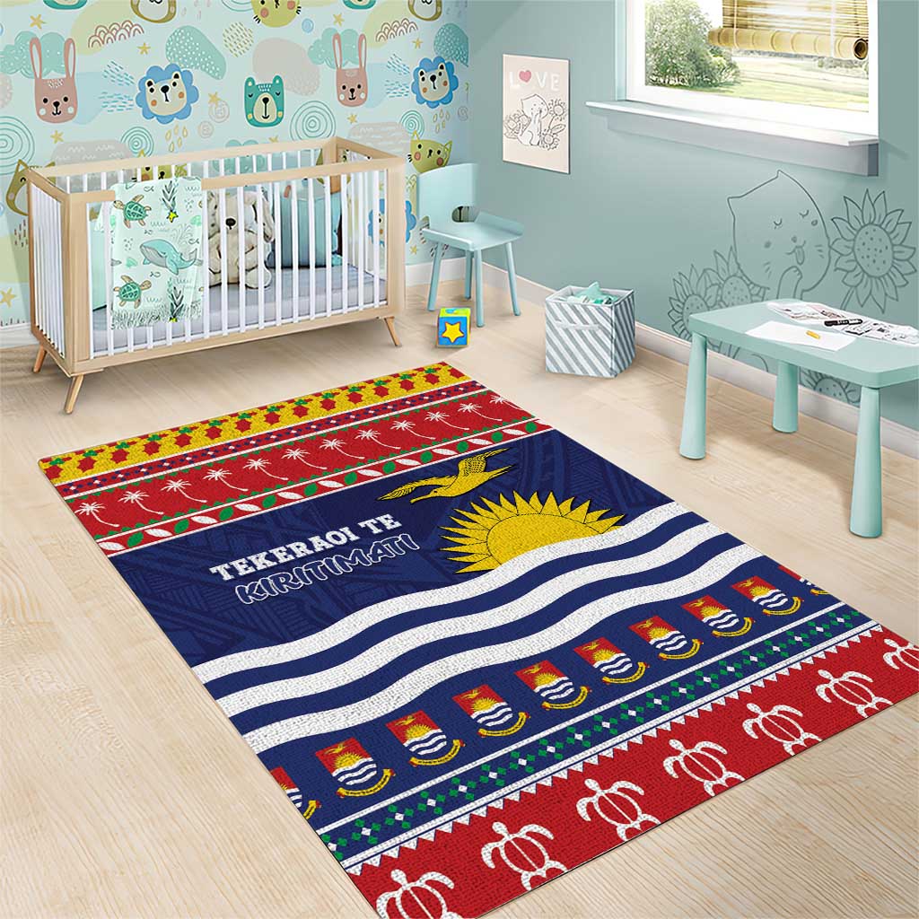 Kiribati Christmas Area Rug Coat Of Arms Tekeraoi Te Kiritimati LT05 - Polynesian Pride