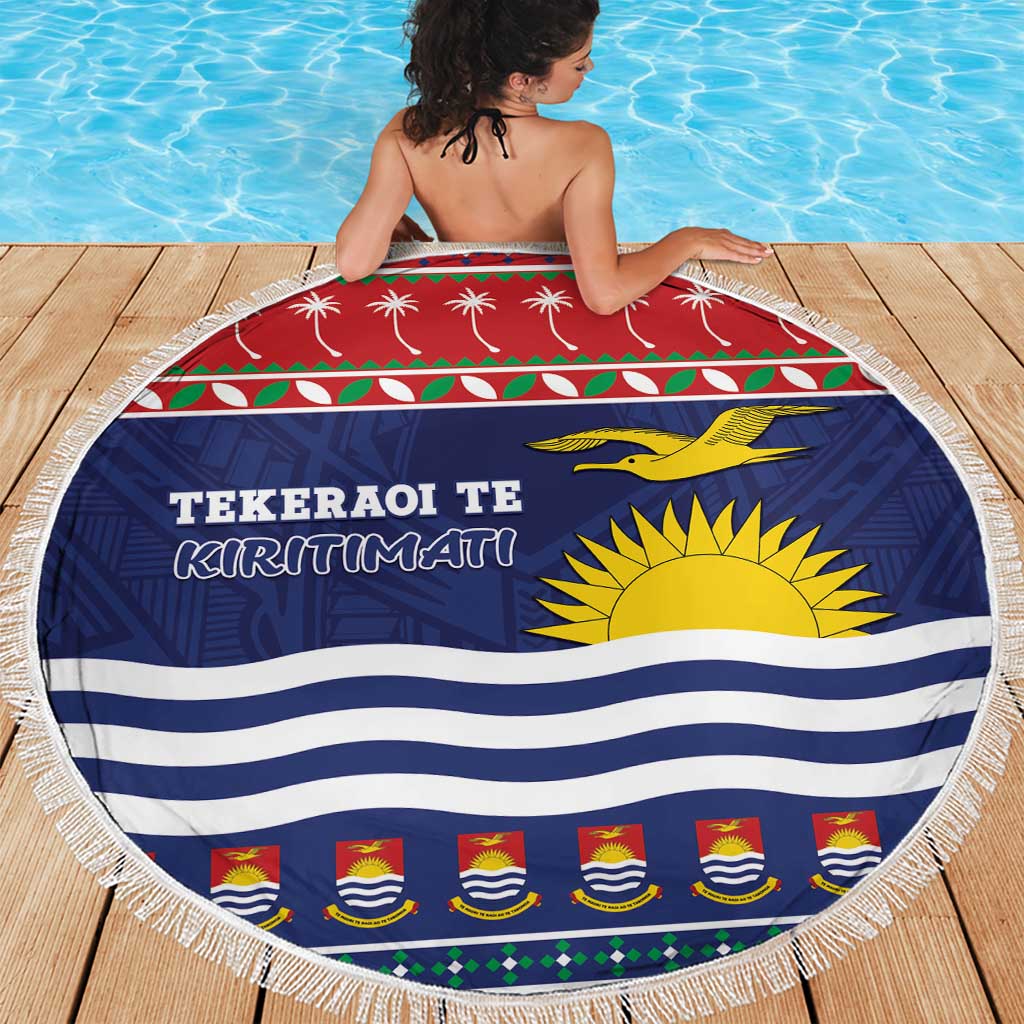 Kiribati Christmas Beach Blanket Coat Of Arms Tekeraoi Te Kiritimati LT05 - Polynesian Pride