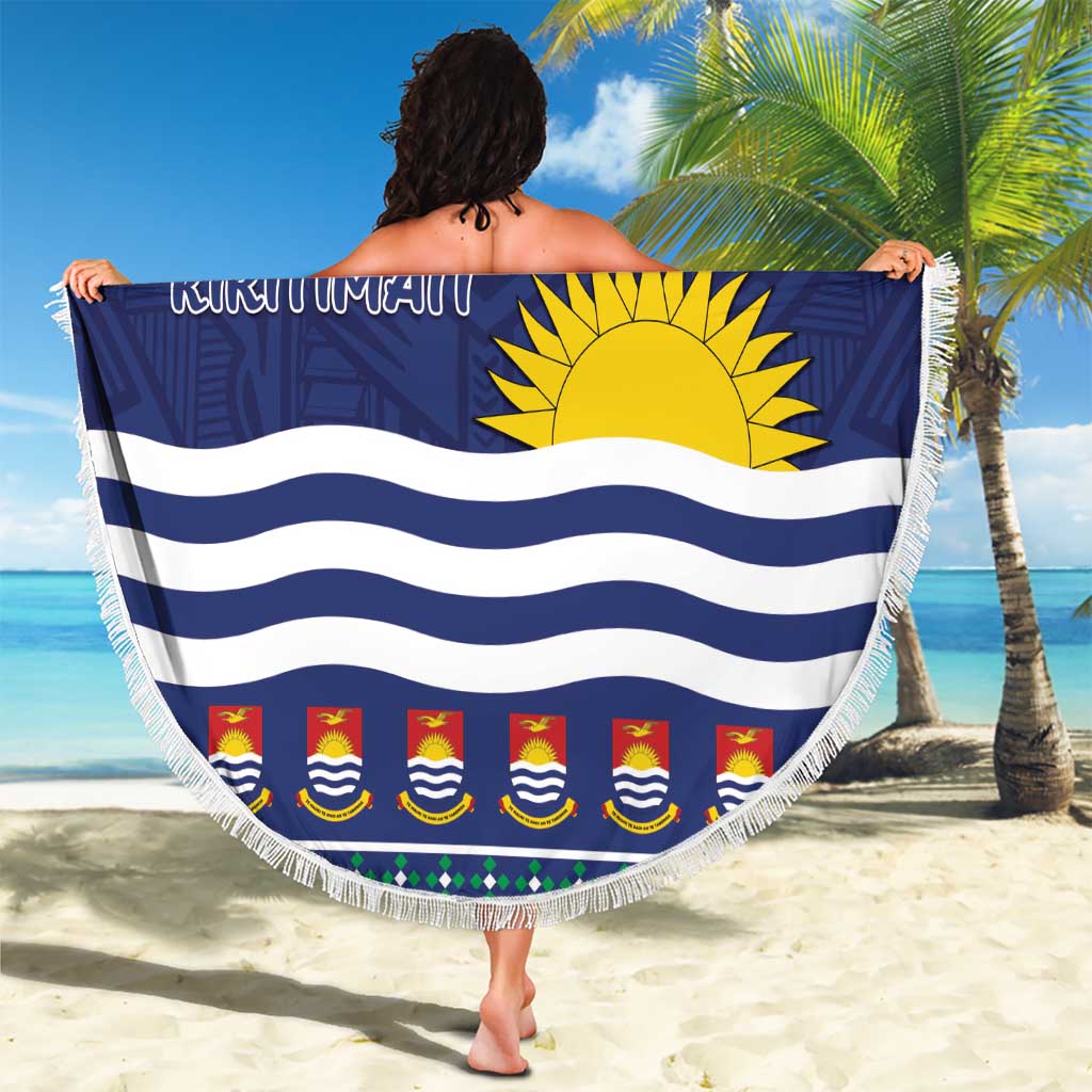 Kiribati Christmas Beach Blanket Coat Of Arms Tekeraoi Te Kiritimati LT05 - Polynesian Pride