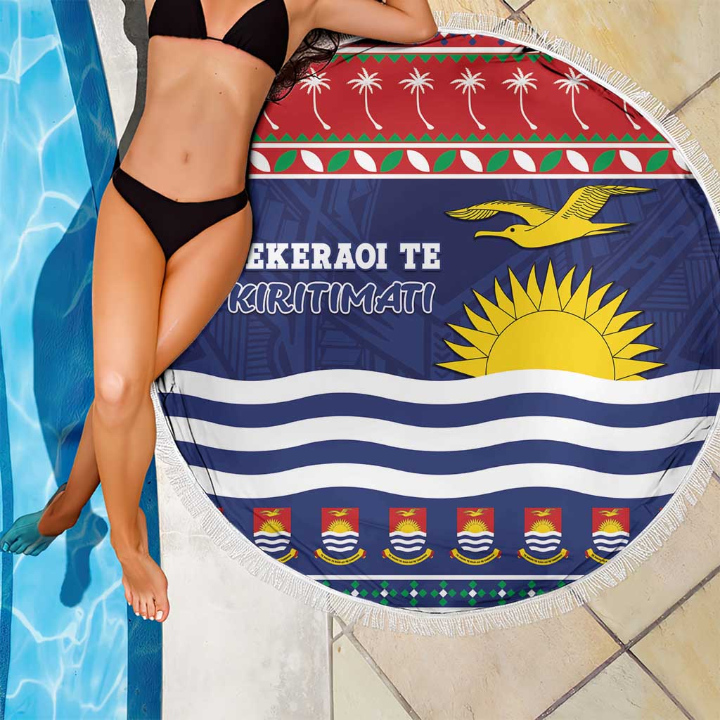 Kiribati Christmas Beach Blanket Coat Of Arms Tekeraoi Te Kiritimati LT05 - Polynesian Pride