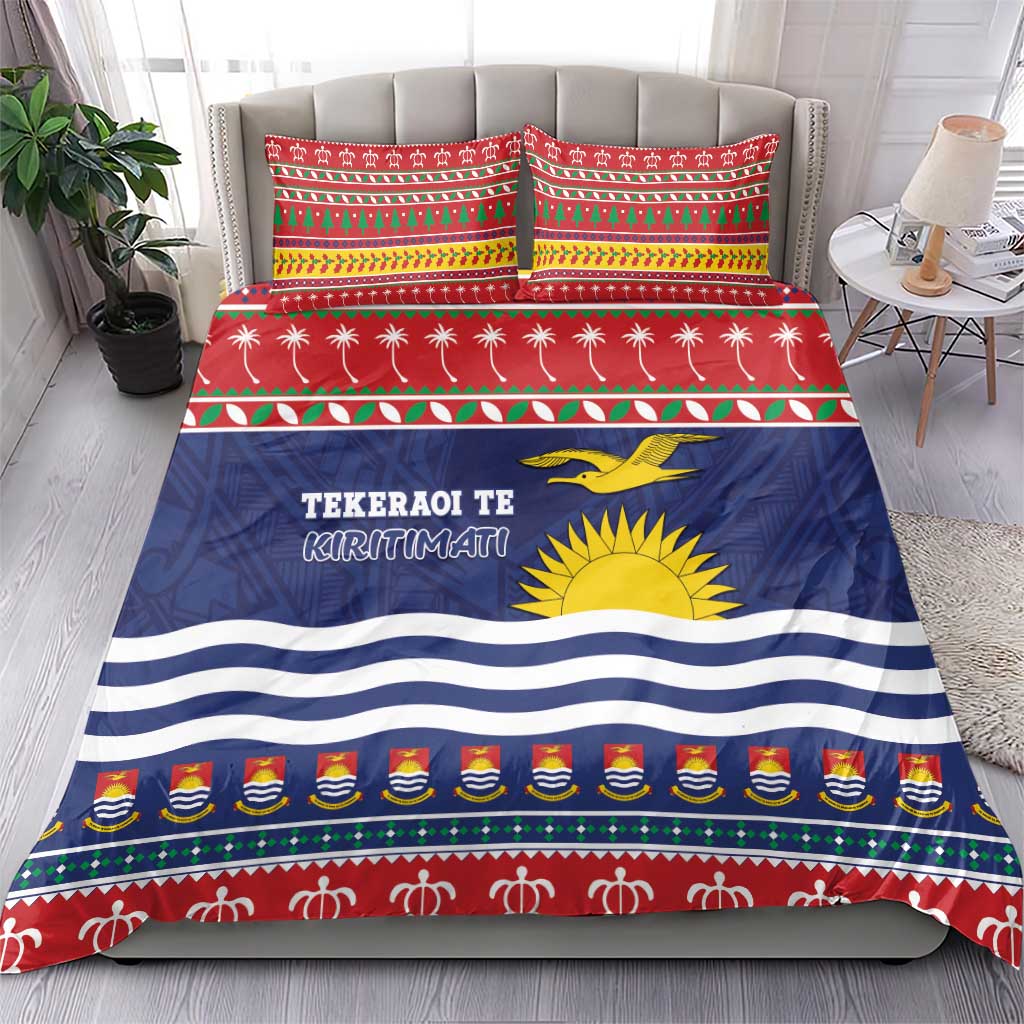 Kiribati Christmas Bedding Set Coat Of Arms Tekeraoi Te Kiritimati LT05 - Polynesian Pride