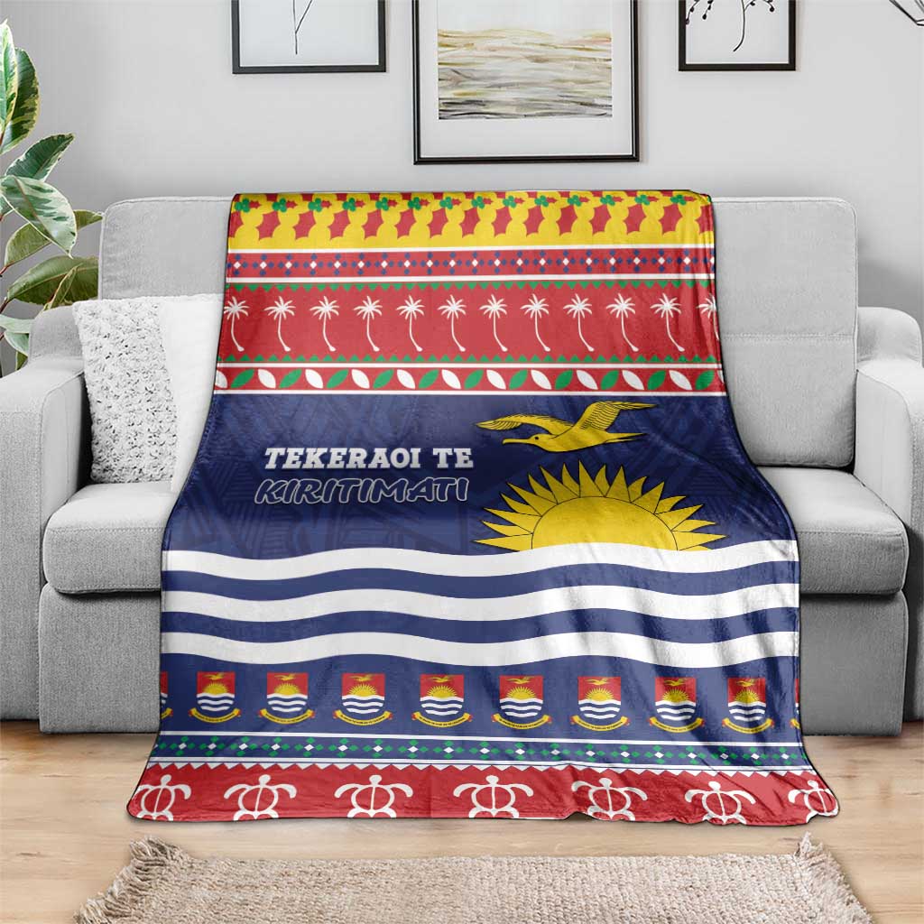 Kiribati Christmas Blanket Coat Of Arms Tekeraoi Te Kiritimati LT05 - Polynesian Pride