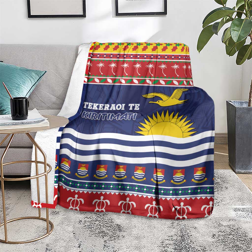 Kiribati Christmas Blanket Coat Of Arms Tekeraoi Te Kiritimati LT05 - Polynesian Pride
